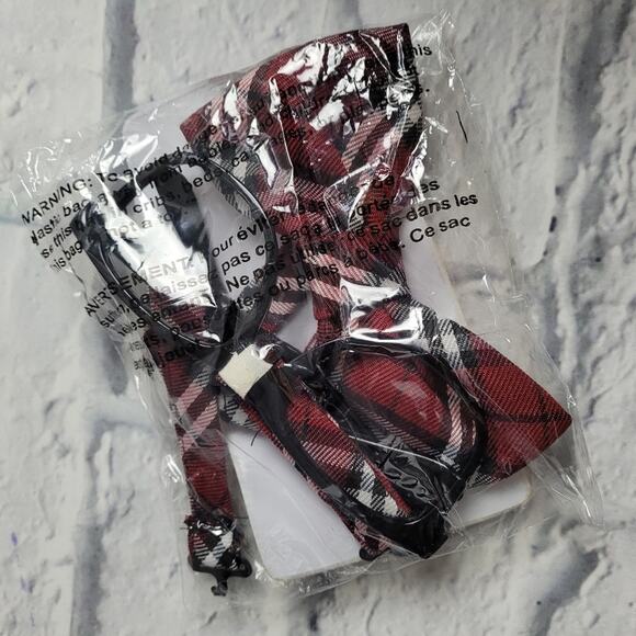 Spirit Halloween Med Nerd Costume Plaid Jacket Pocket Protector Bow Tie Glasses - Picture 6 of 11